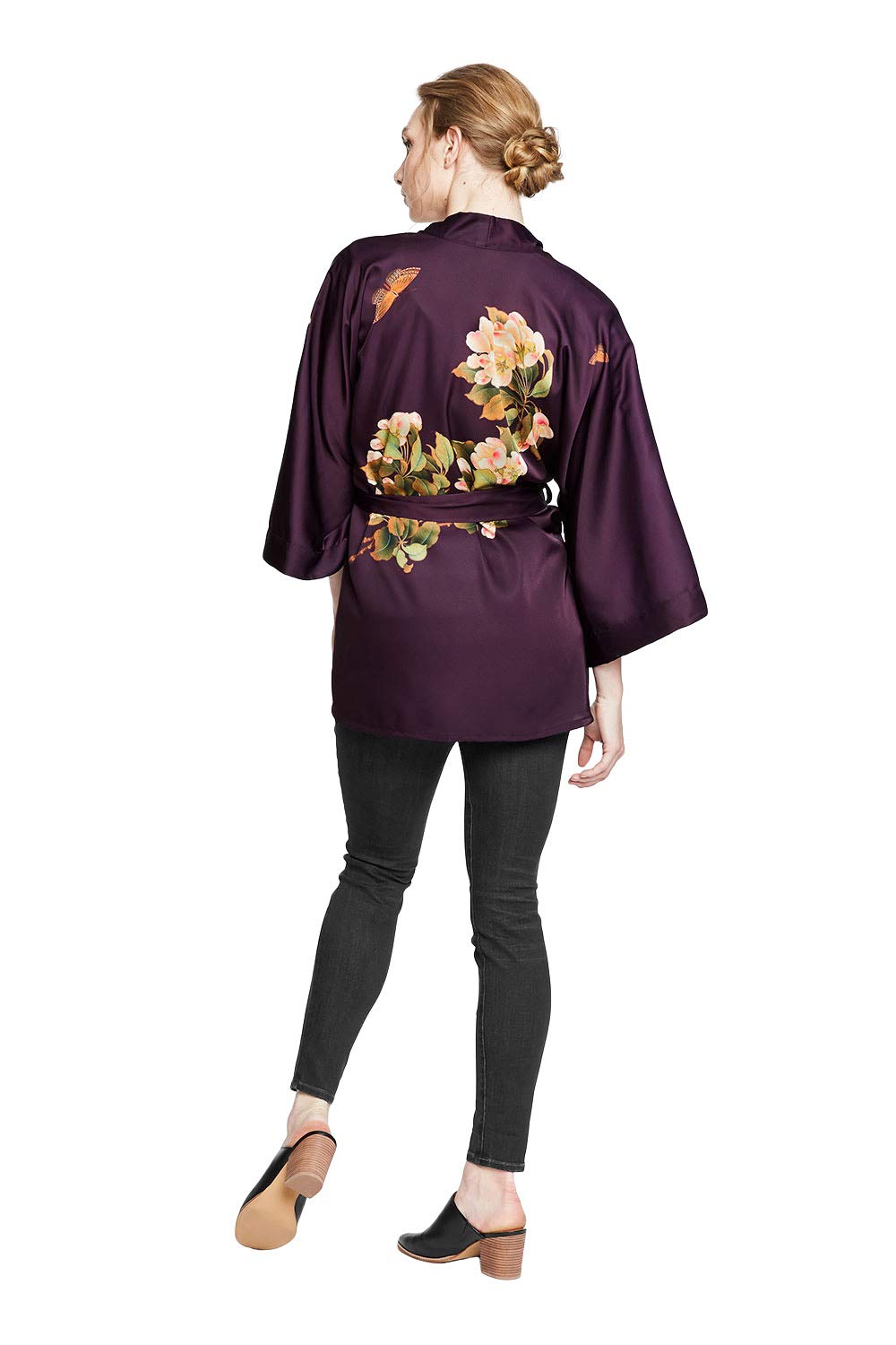 KIM+ONO Luxury Kimono Jacket for Women | Floral Jacket | Original Design | Removable Waist Tie Closure - Image 3