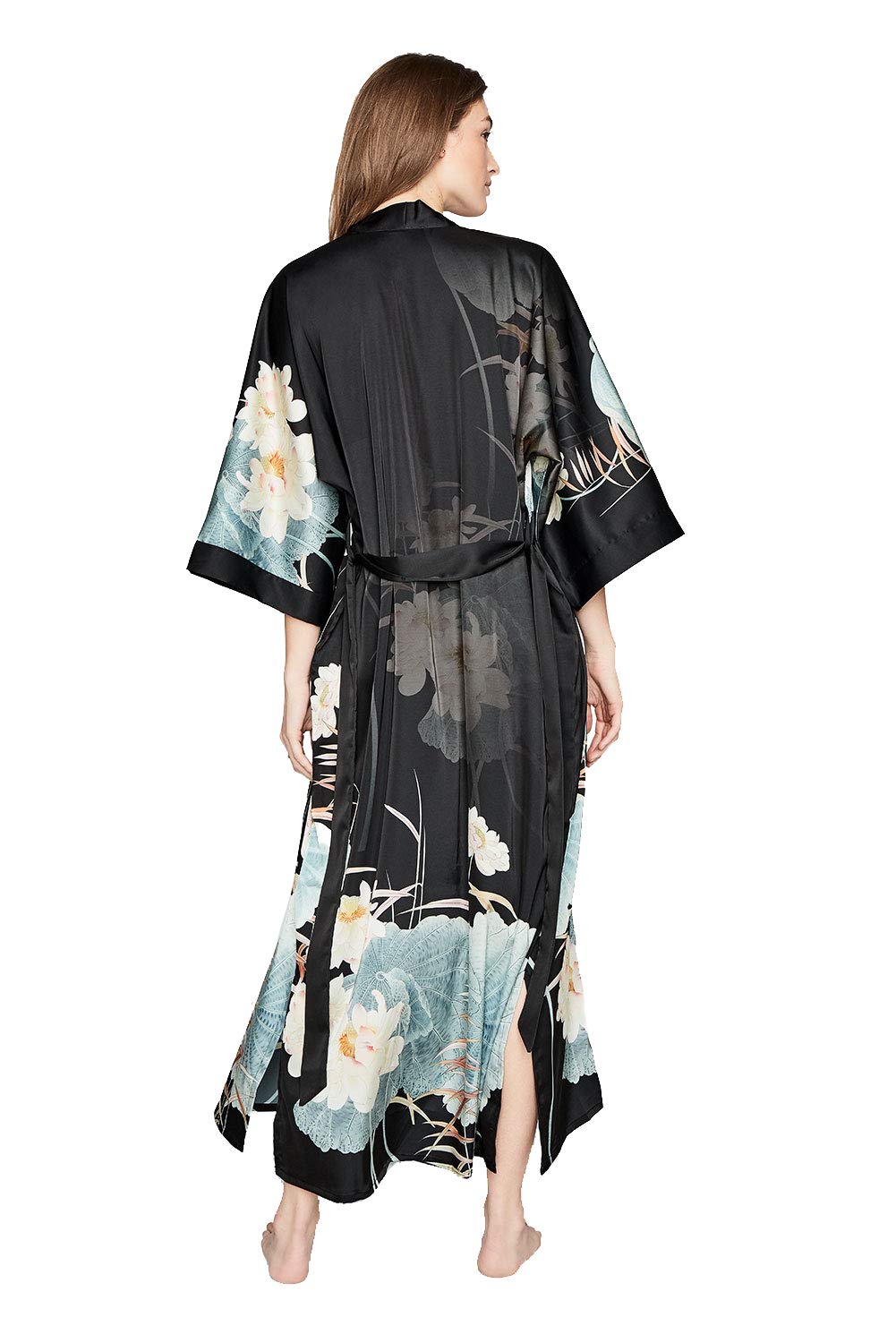 KIM+ONO Luxury Kimono Robe for Women | Long Floral Robe | Original Design | Removable Waist Tie Closure - Image 3