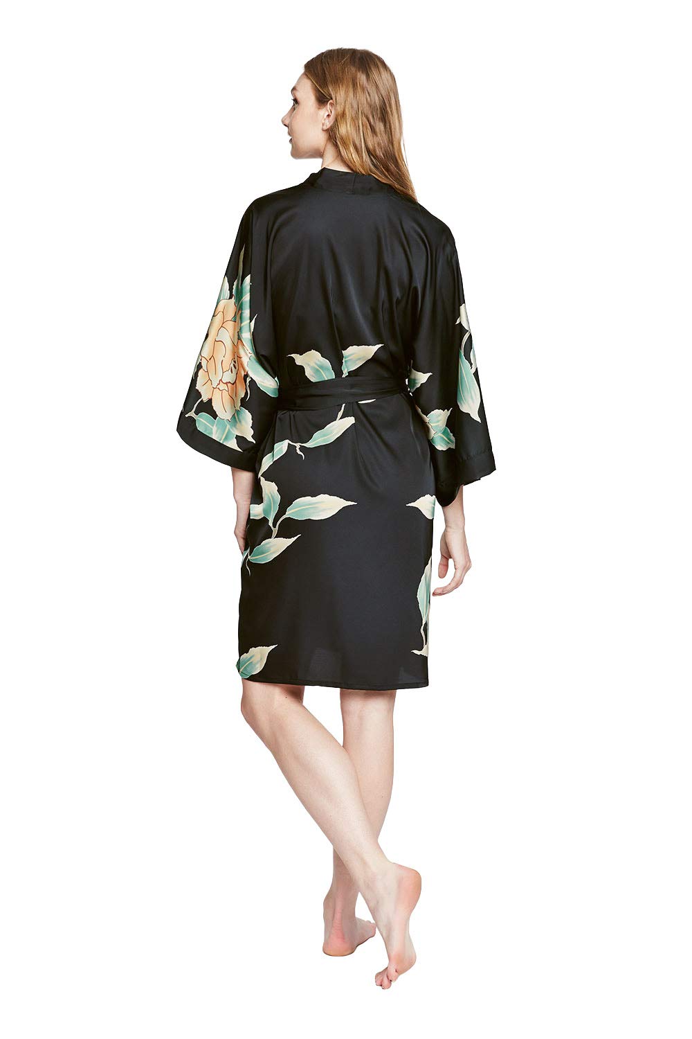 KIM+ONO Luxury Kimono Robe for Women | Short Floral Robe | Original Design | Removable Waist Tie Closure - Image 4