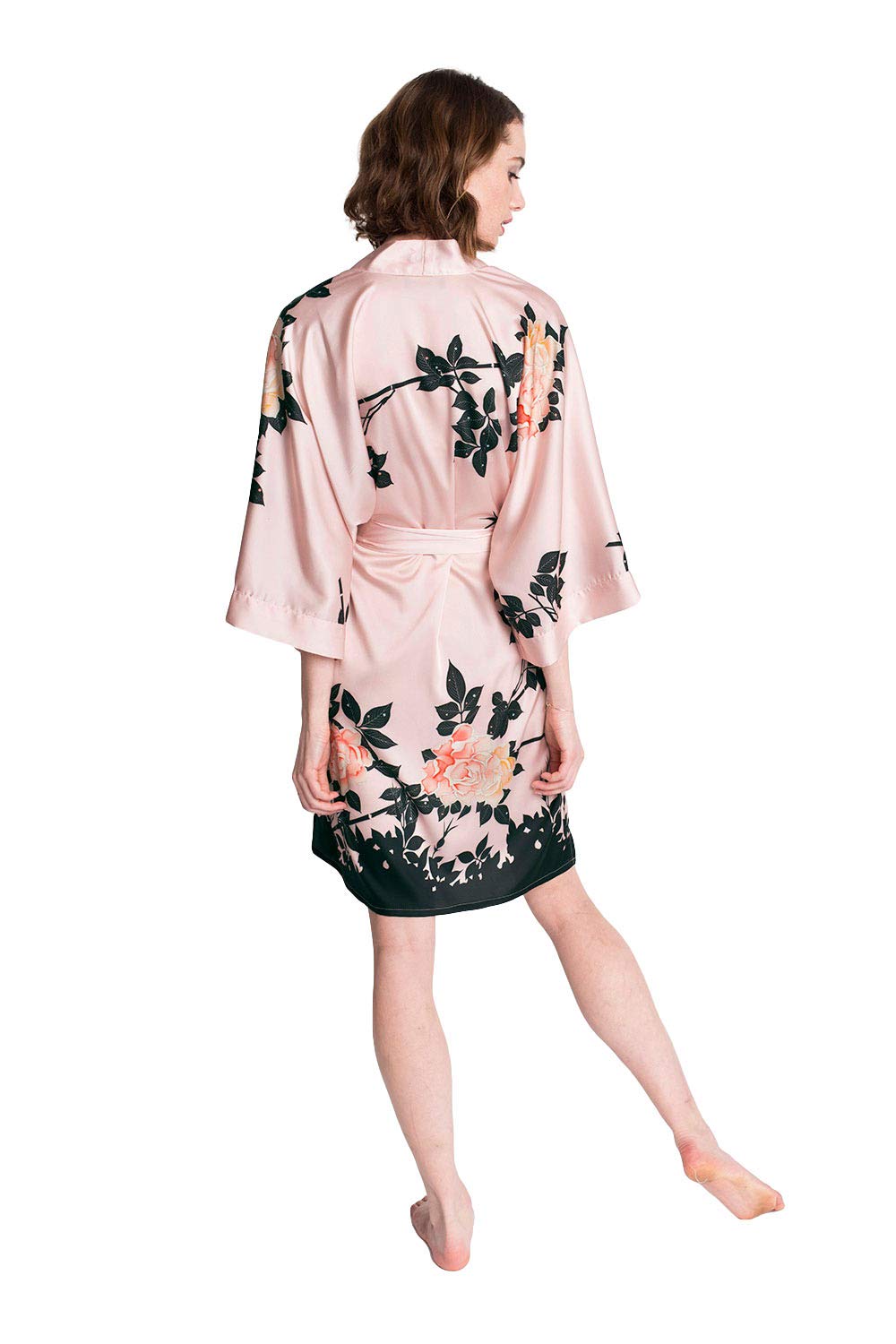KIM+ONO Luxury Kimono Robe for Women | Short Floral Robe | Original Design | Removable Waist Tie Closure - Image 5