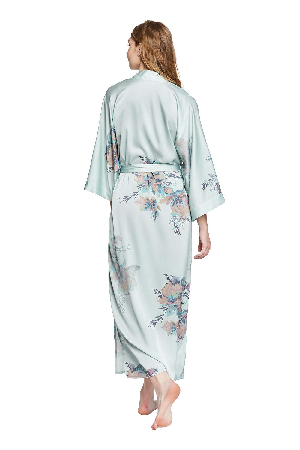 OLDSHANGHAI Luxury Kimono Robe for Women | Long Floral Robe | Original Design | Removable Waist Tie Closure - Image 3