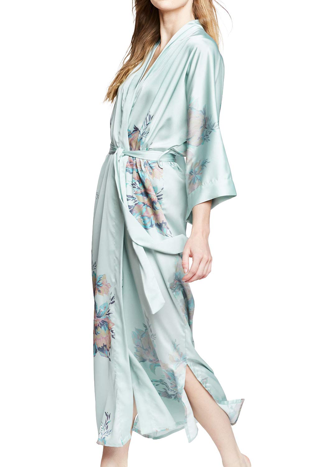 OLDSHANGHAI Luxury Kimono Robe for Women | Long Floral Robe | Original Design | Removable Waist Tie Closure - Image 4
